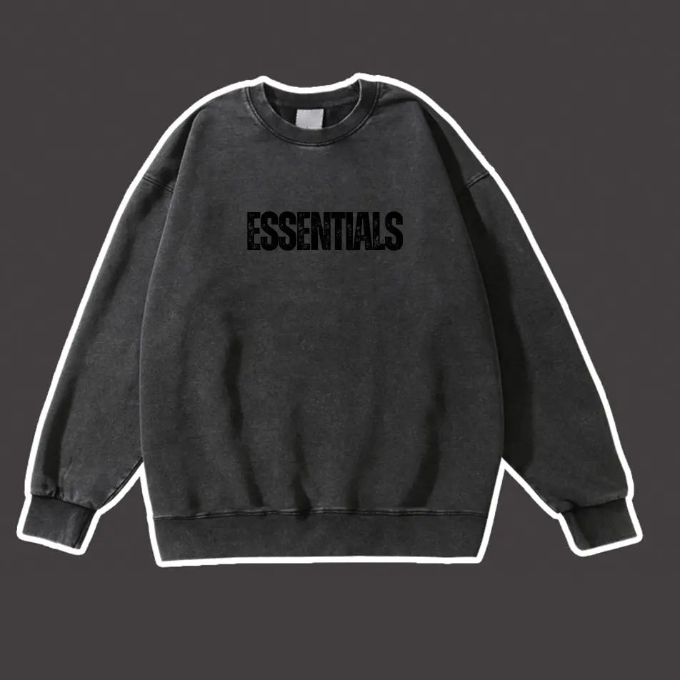 Essentials Hoodie Wash Old Vintage Essentials Sweatshirt 420g