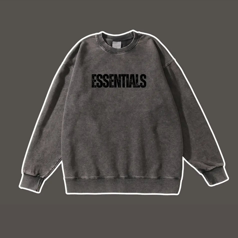 Essentials Hoodie Wash Old Vintage Essentials Sweatshirt 420g
