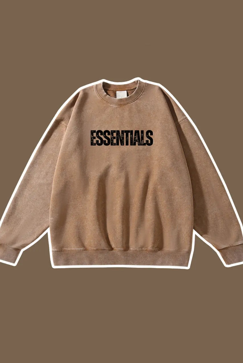Essentials Hoodie Wash Old Vintage Essentials Sweatshirt 420g