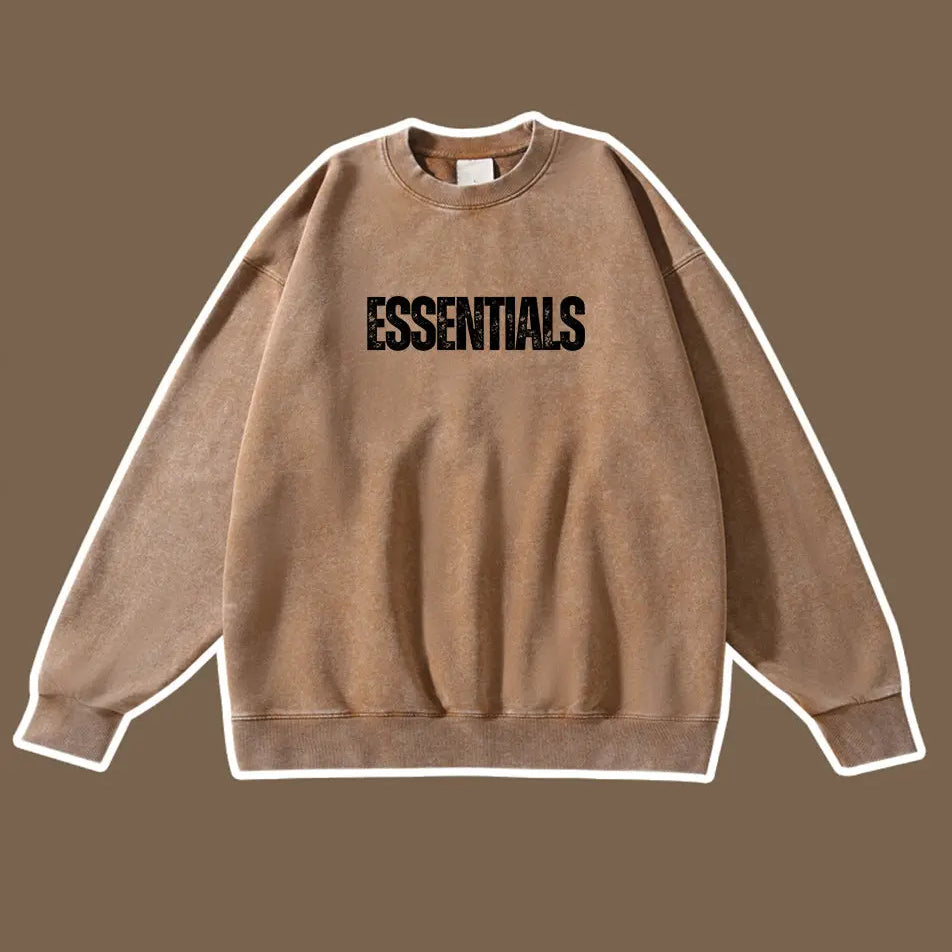 Essentials Hoodie Wash Old Vintage Essentials Sweatshirt 420g