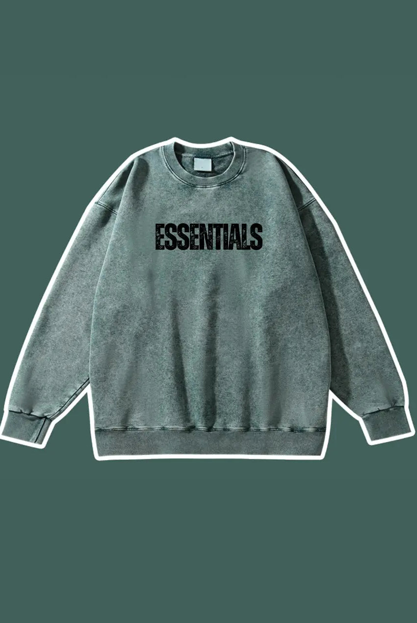 Essentials Hoodie Wash Old Vintage Essentials Sweatshirt 420g