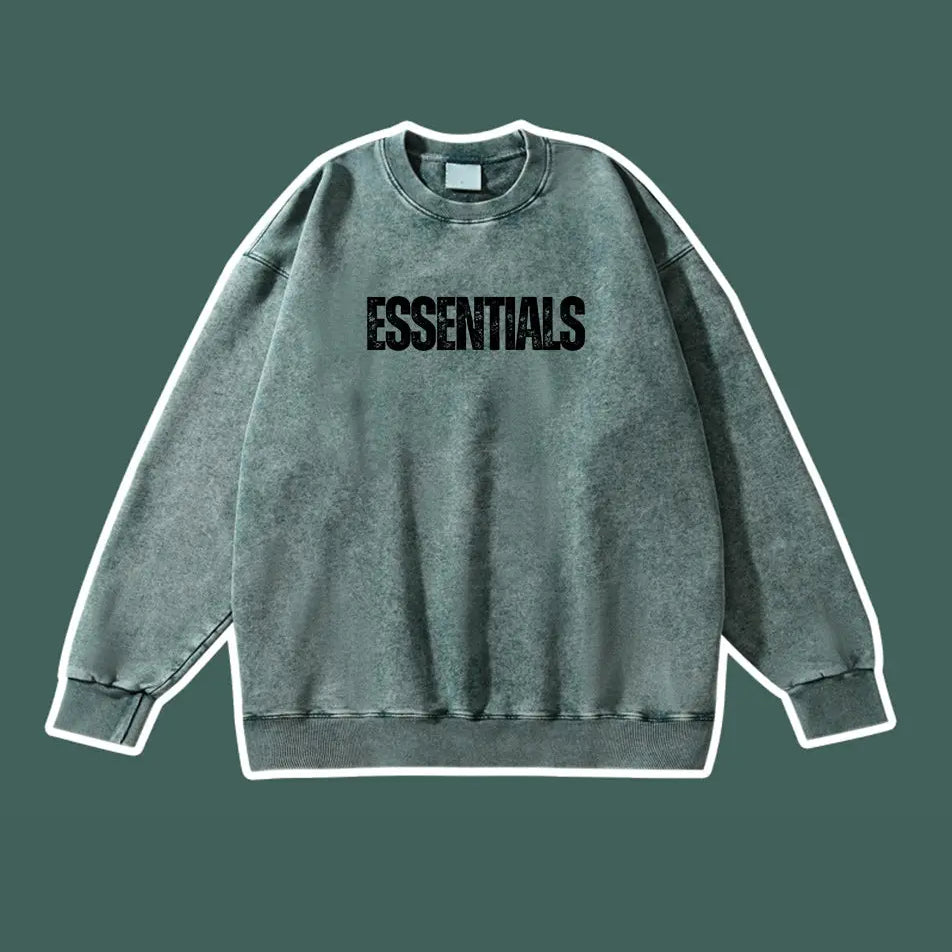 Essentials Hoodie Wash Old Vintage Essentials Sweatshirt 420g