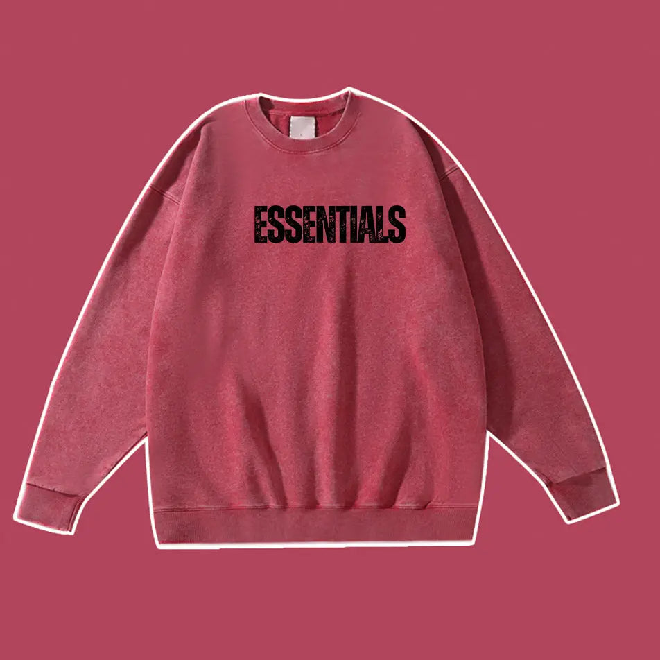 Essentials Hoodie Wash Old Vintage Essentials Sweatshirt 420g