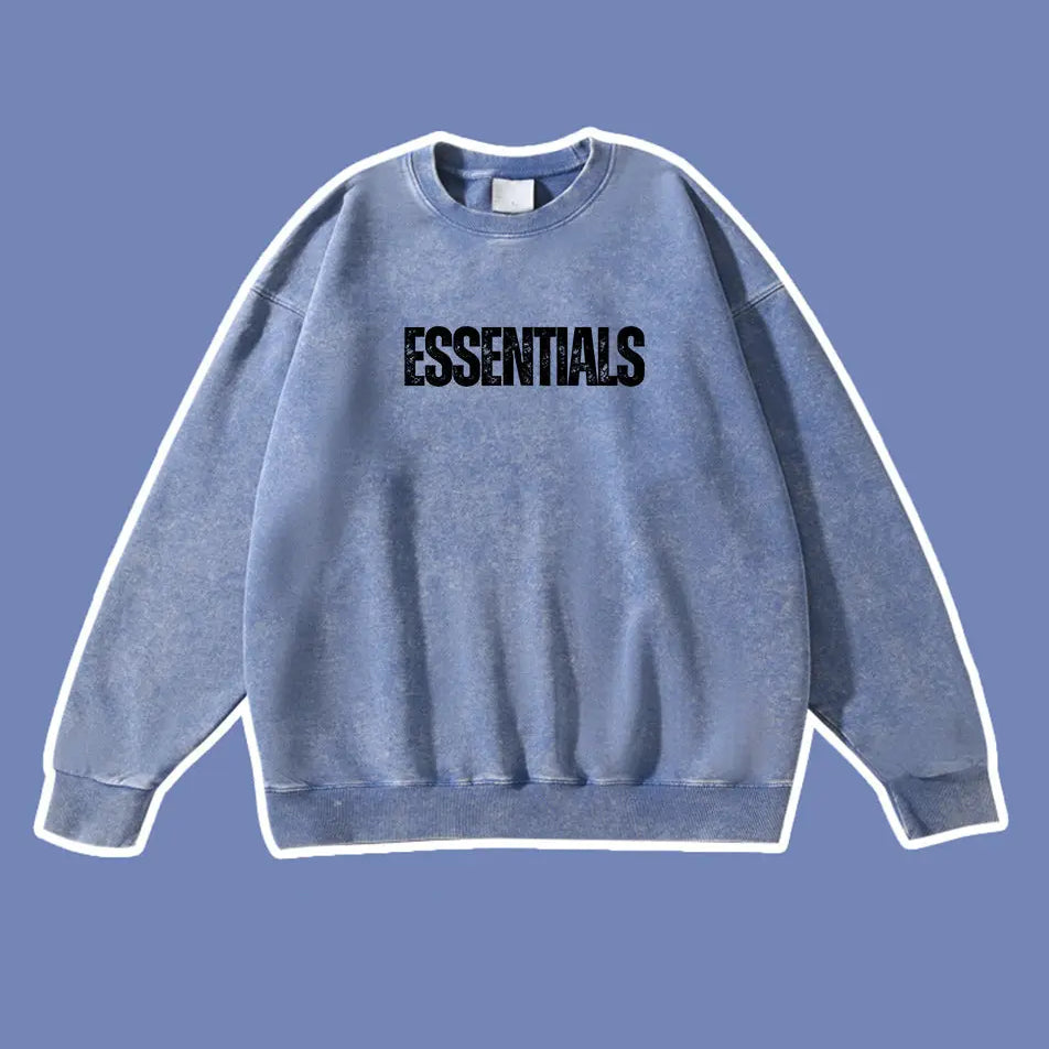 Essentials Hoodie Wash Old Vintage Essentials Sweatshirt 420g