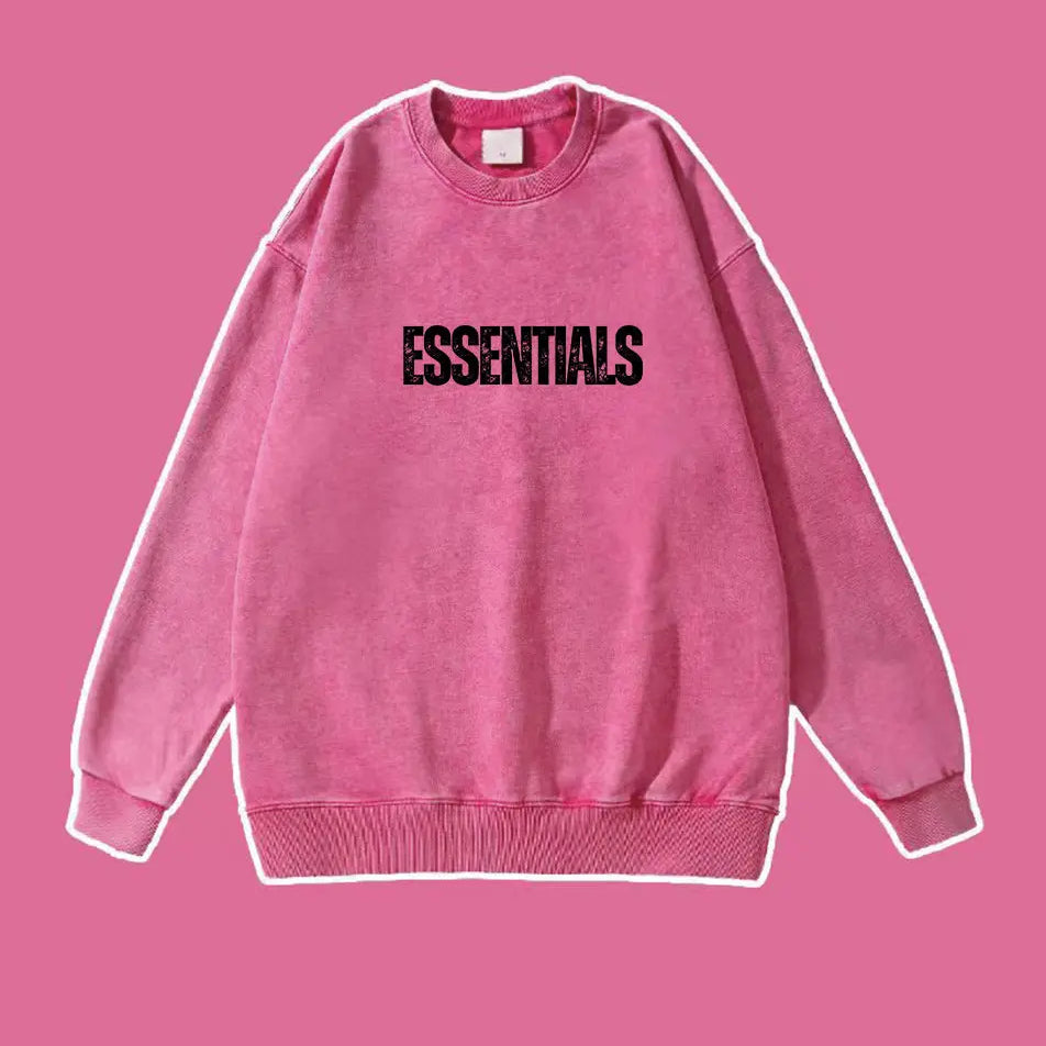 Essentials Hoodie Wash Old Vintage Essentials Sweatshirt 420g
