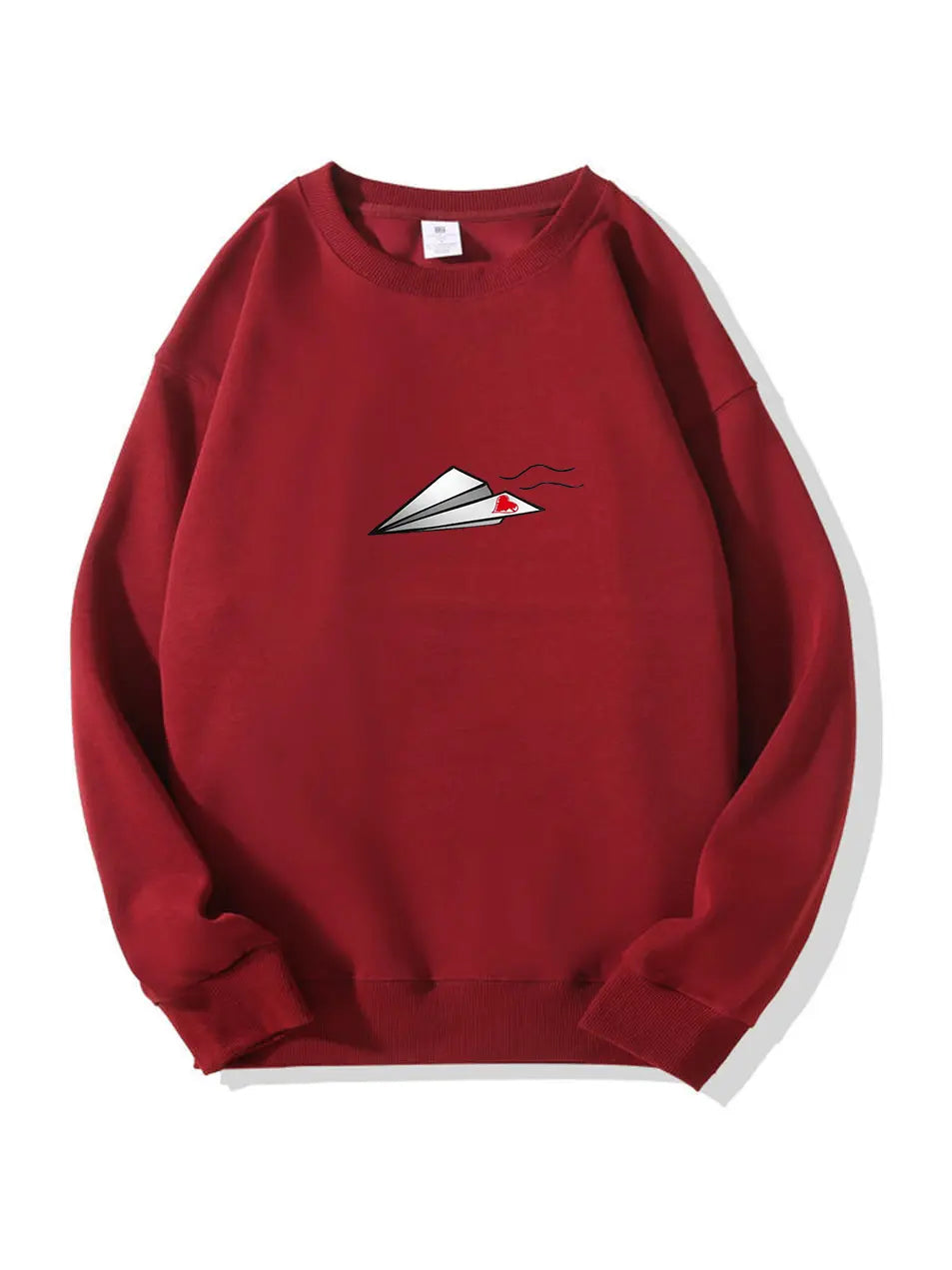Paper Plane Heart Print Cotton Sweatshirt for Valentine's Day Emma Bridess