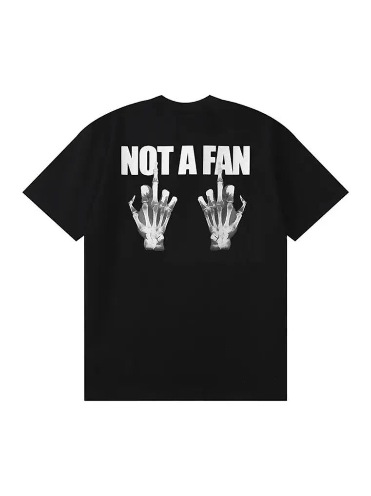 Skeleton Finger Print Loose T-shirt