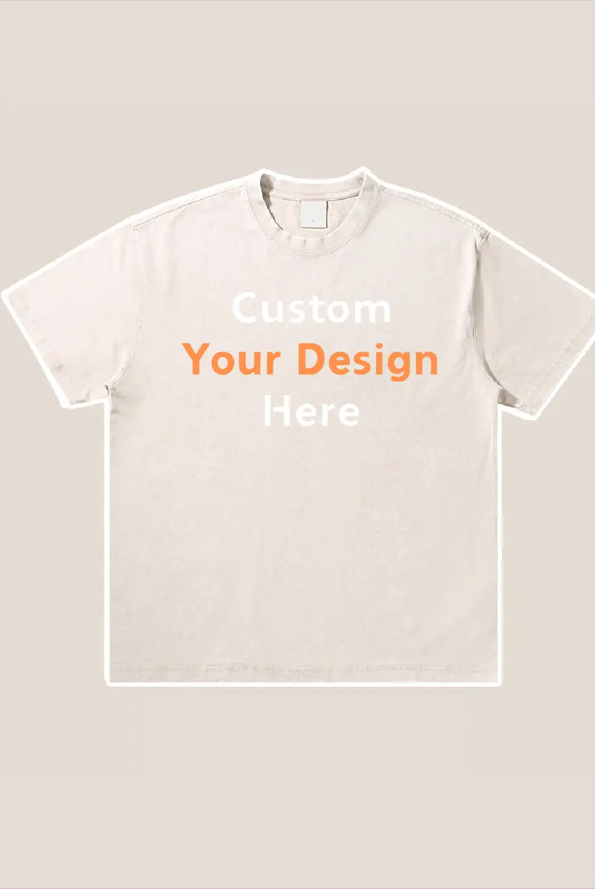 Custom Your Design Here Embroidery T-Shirt