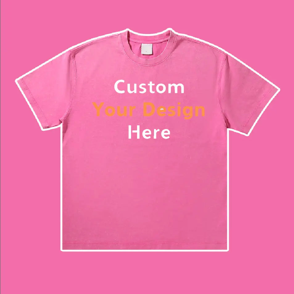 Custom Your Design Here Embroidery T-Shirt