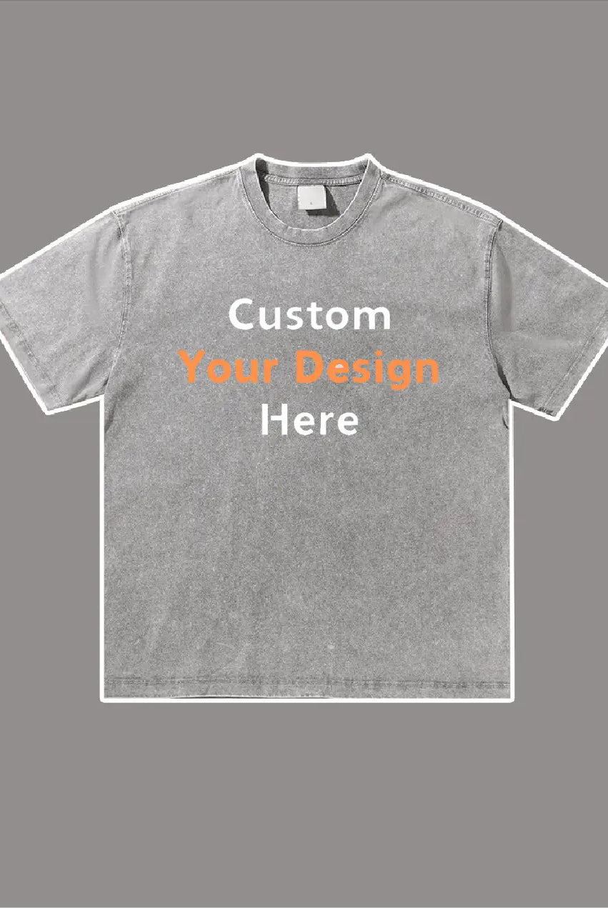 Custom Your Design Here Embroidery T-Shirt