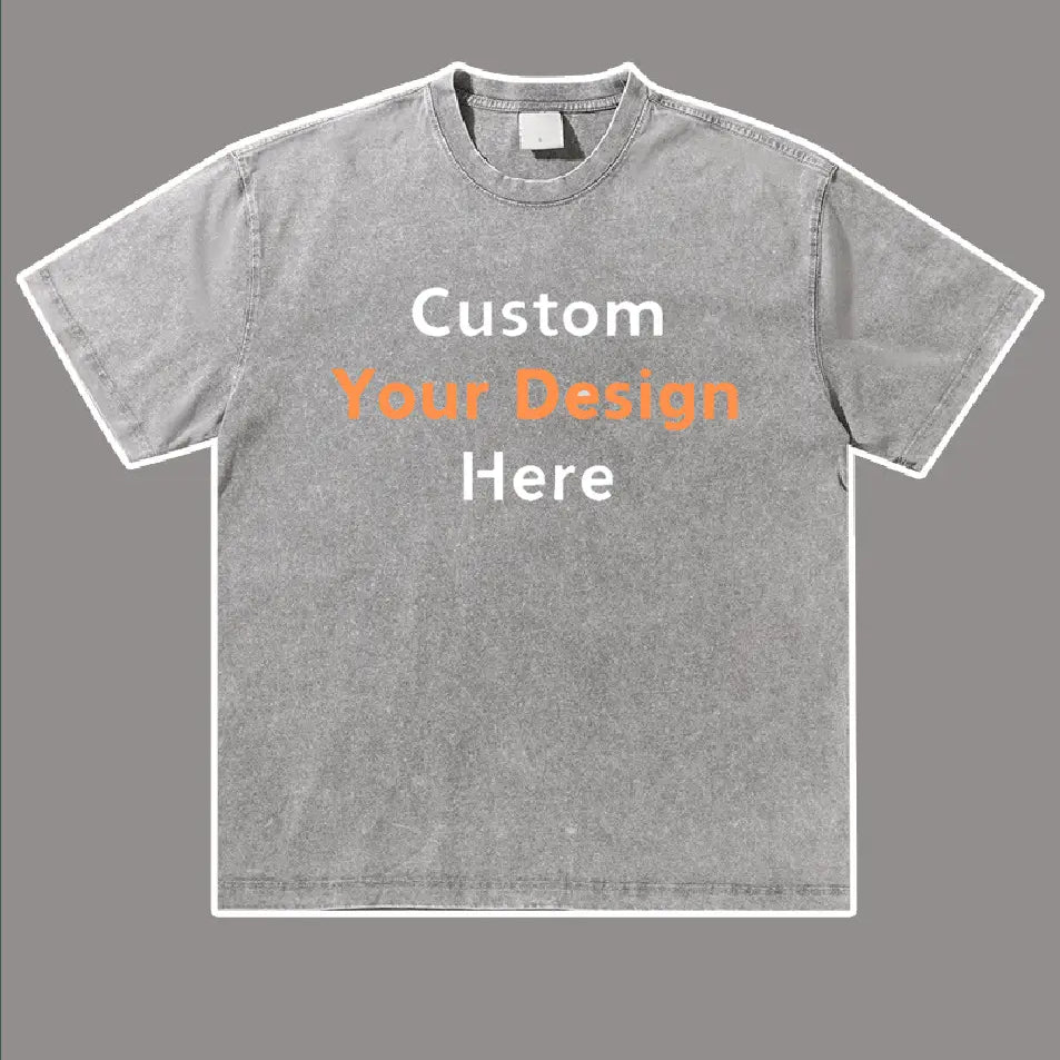 Custom Your Design Here Embroidery T-Shirt