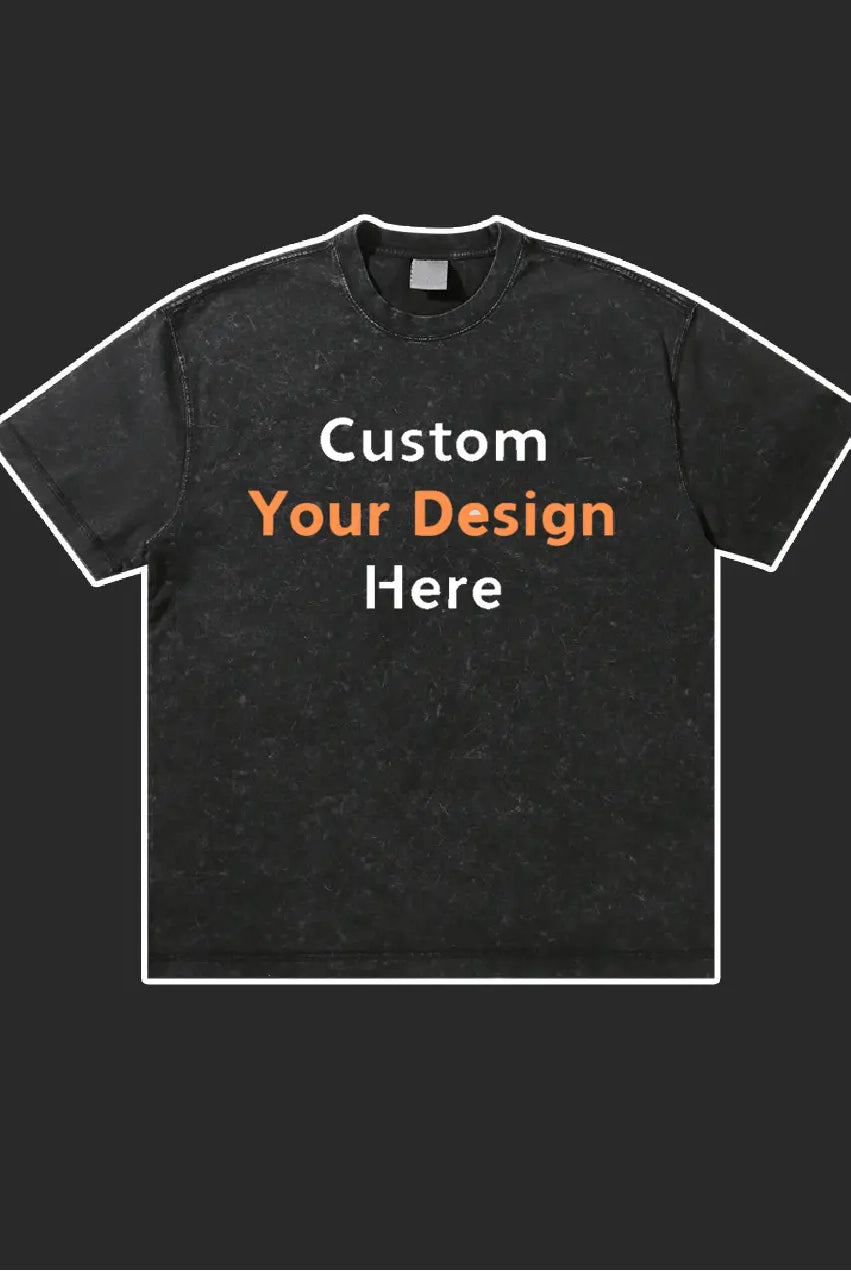 Custom Your Design Here Embroidery T-Shirt