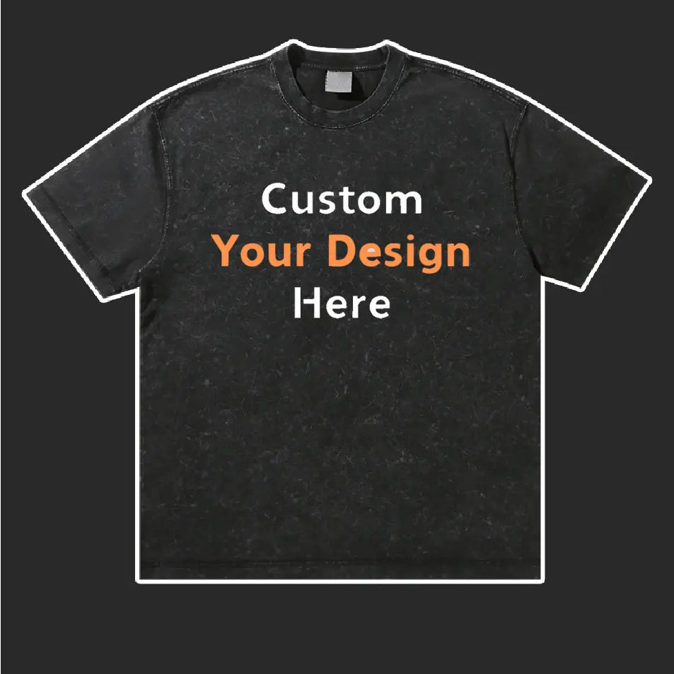 Custom Your Design Here Embroidery T-Shirt