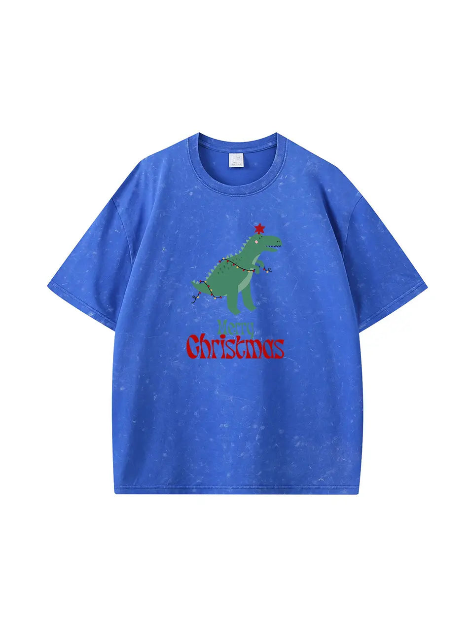 Christmas Dinosaur Vintage Wash Custom T-Shirt