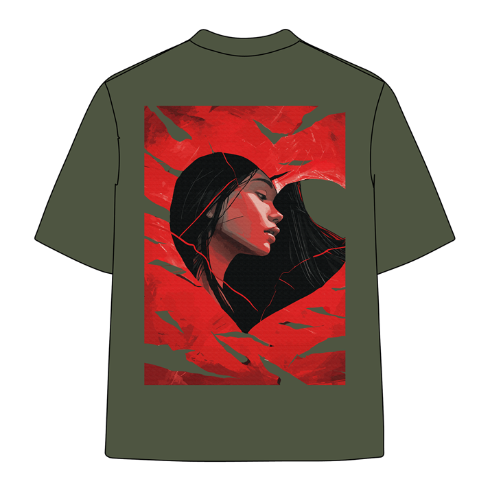 270g Equality Champion Printed Wash Old Cotton T-shirt for Women