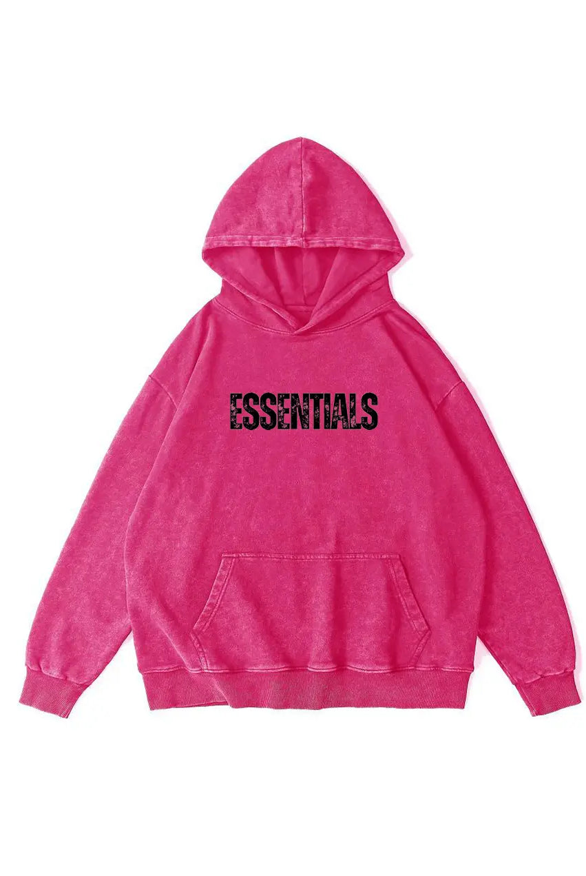 Wash Old 300g Cotton Hoodie Essential Letter Printed Hoodies