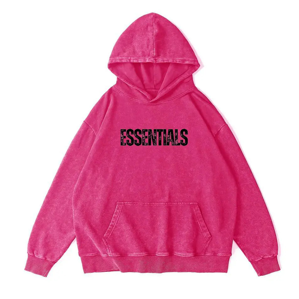 Wash Old 300g Cotton Hoodie Essential Letter Printed Hoodies