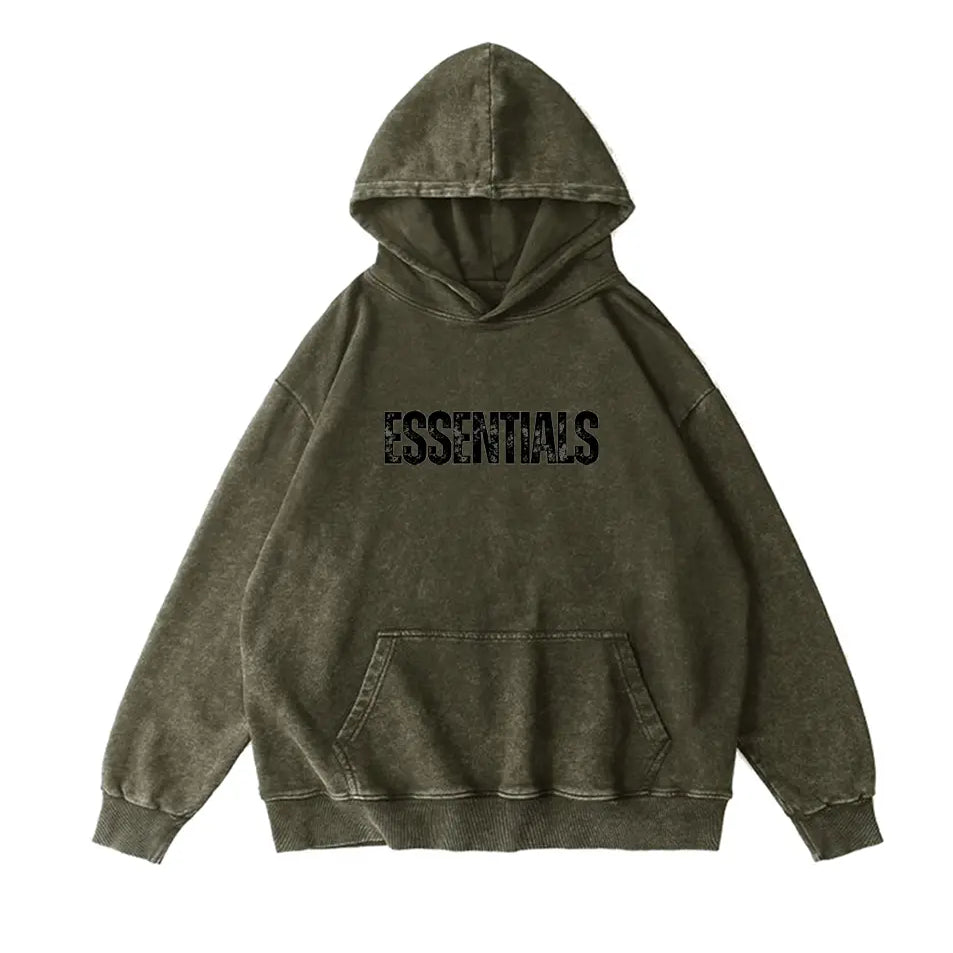 Wash Old 300g Cotton Hoodie Essential Letter Printed Hoodies