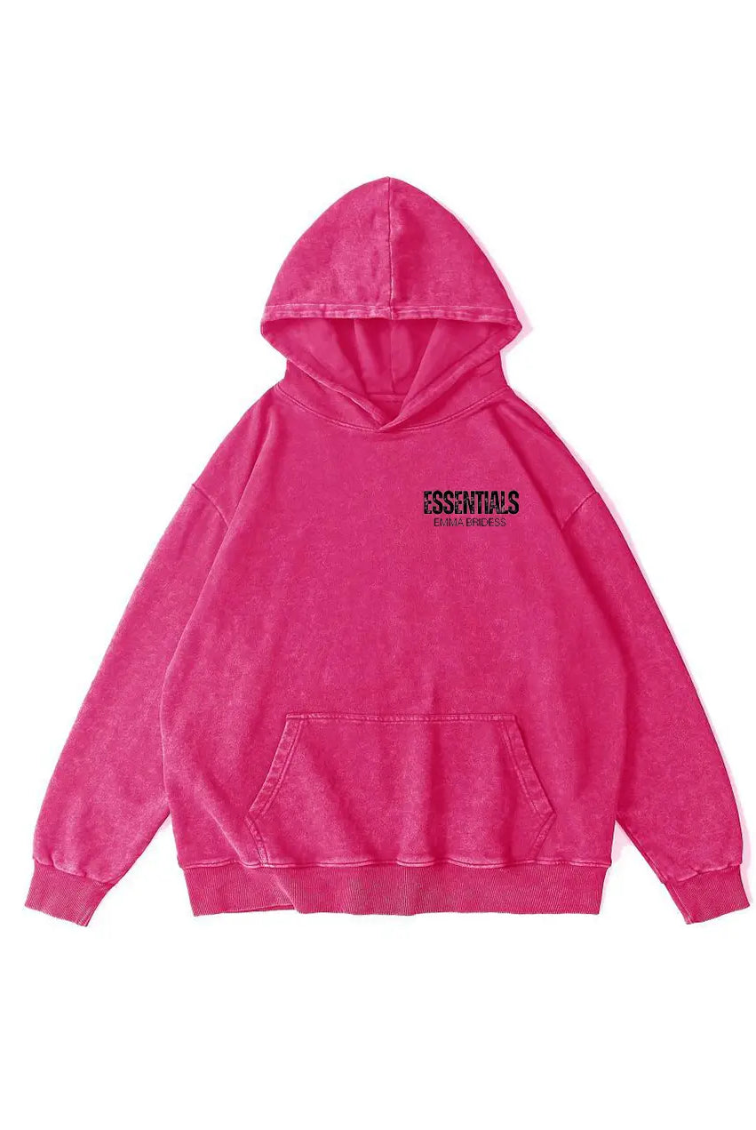 Wash Old 300g Cotton Hoodie Essential Letter Printed Hoodies