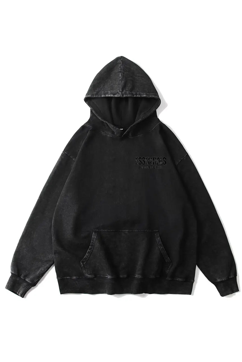 Wash Old 300g Cotton Hoodie Essential Letter Printed Hoodies