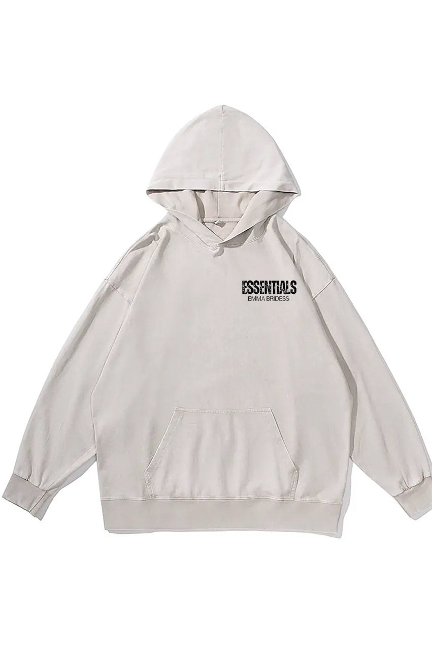 Wash Old 300g Cotton Hoodie Essential Letter Printed Hoodies