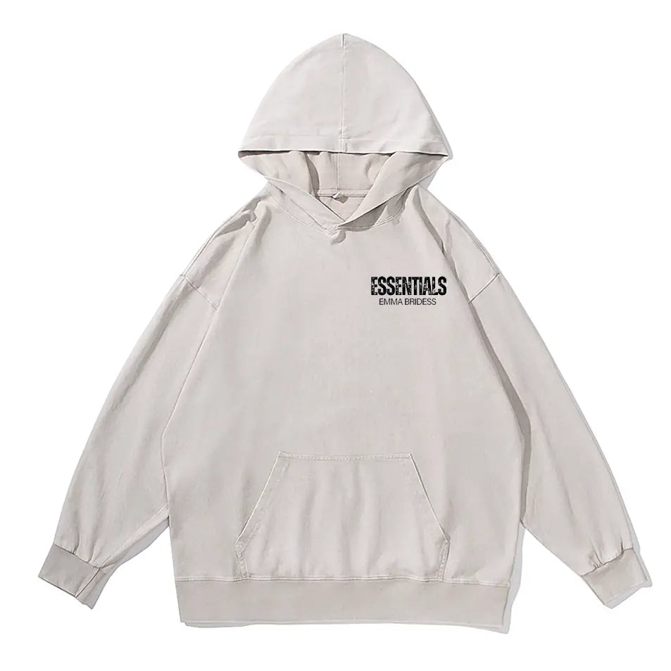 Wash Old 300g Cotton Hoodie Essential Letter Printed Hoodies
