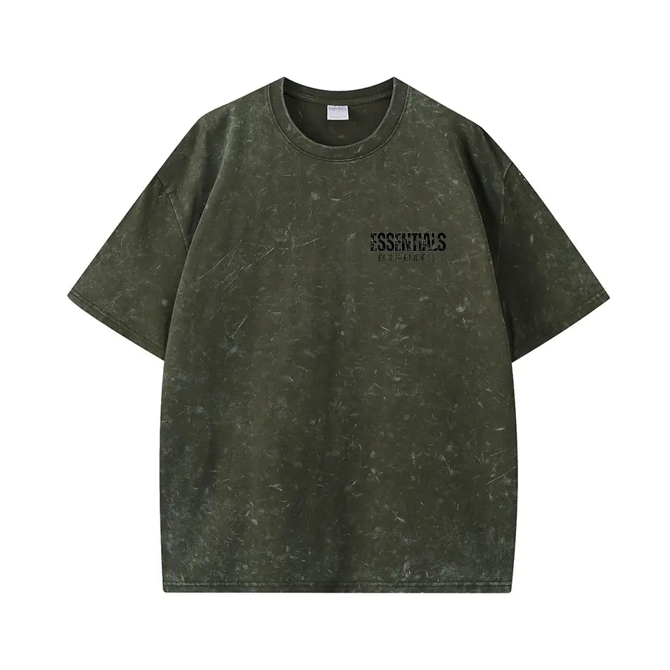 Vintage Wash Old Essential 230g Cotton T-shirt