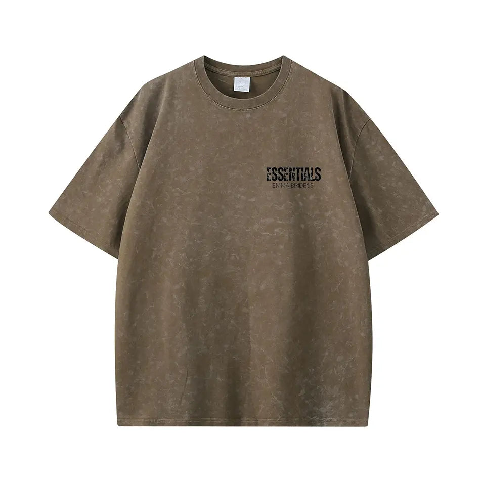 Vintage Wash Old Essential 230g Cotton T-shirt