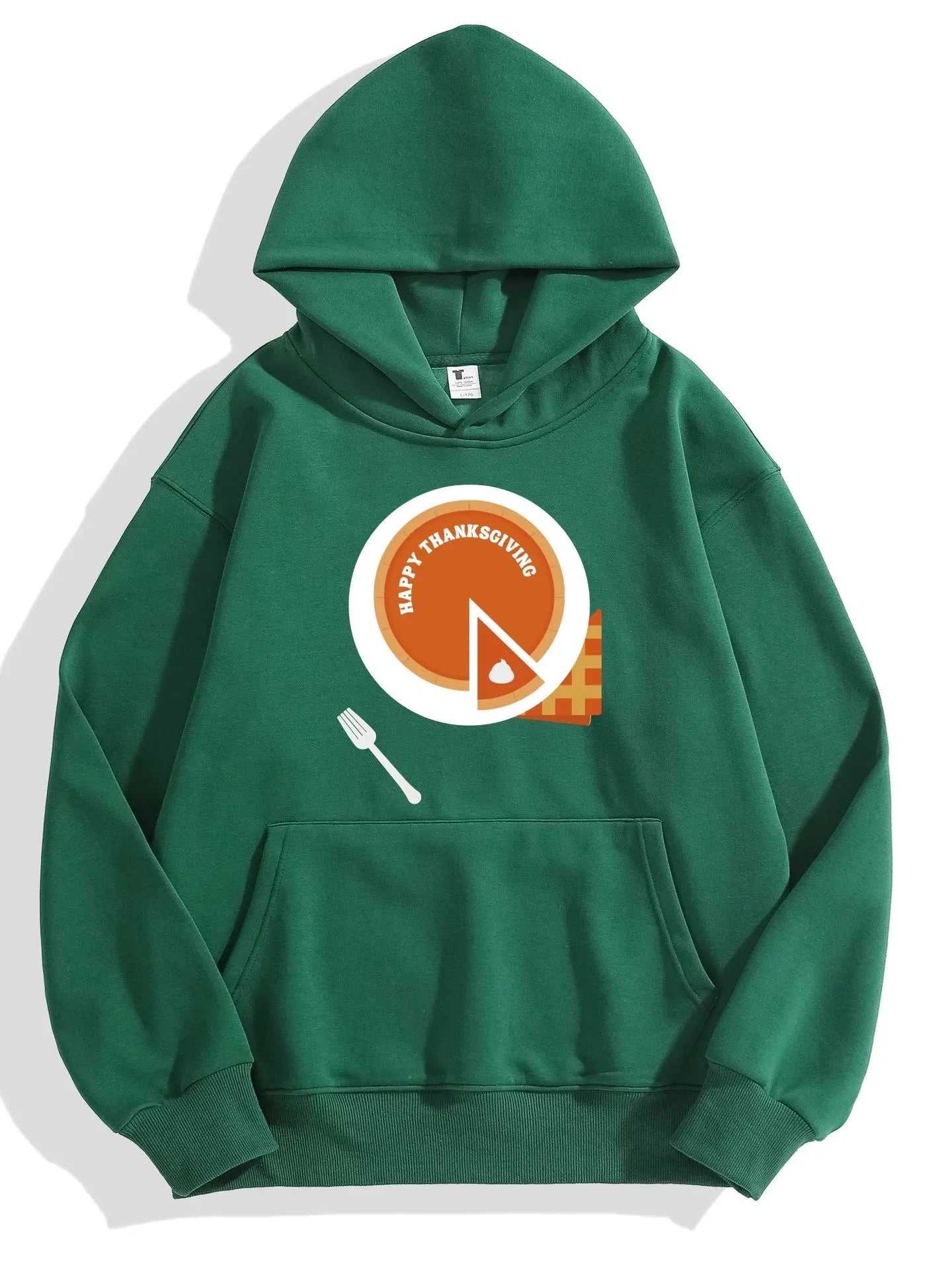 Cartoon Plate Thanksgiving Hoodie