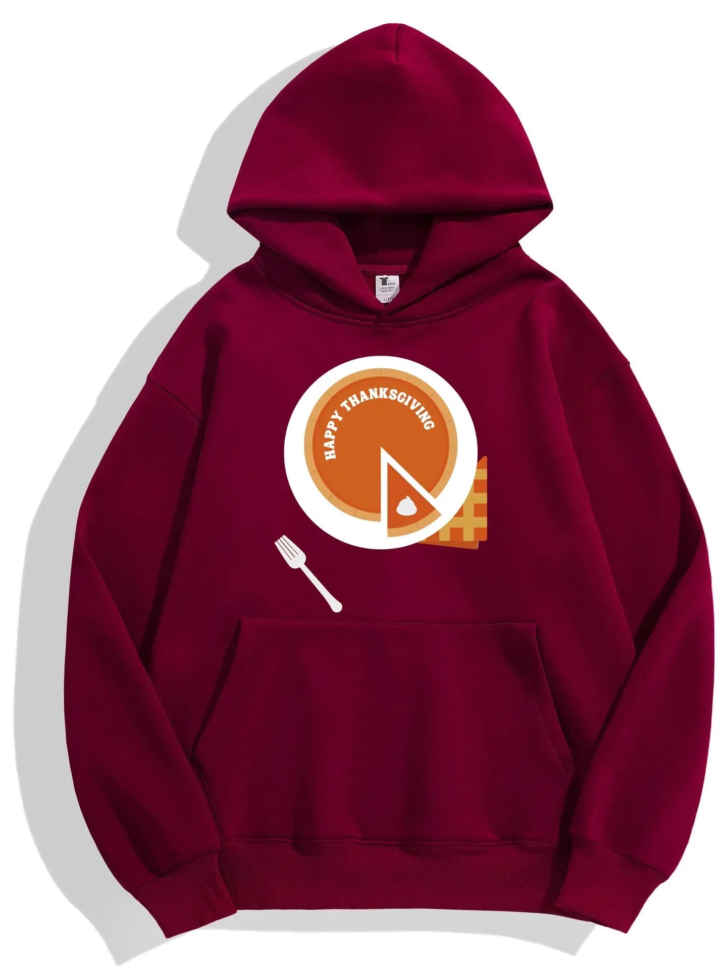 Cartoon Plate Thanksgiving Hoodie