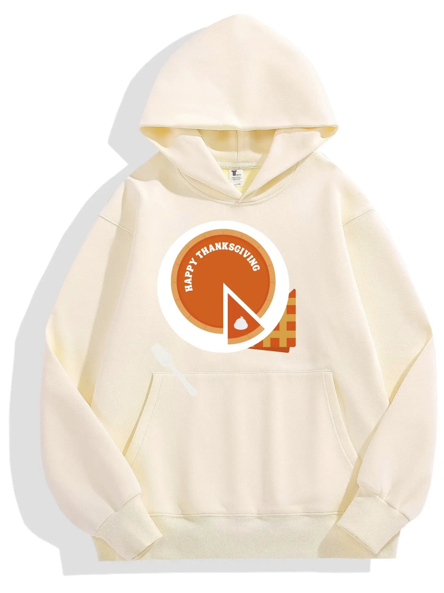 Cartoon Plate Thanksgiving Hoodie