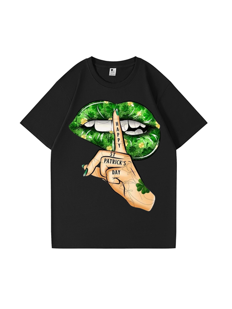 240g Hush Printed Cotton T-shirt for St. Patrick's Day Emma Bridess