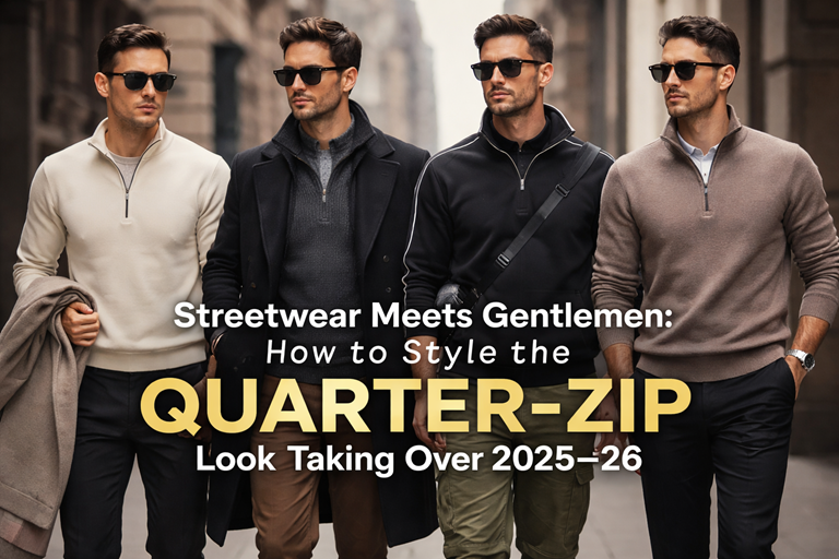 Streetwear Meets Gentlemen: How to Style the Quarter-Zip Look That’s Taking Over 2025–26