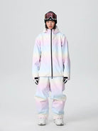 Women Cute Rainbow Snow Suit Winter Outwear for Sports