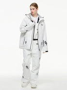 Women’s Ski Outfit Set with Cute Snowboard Jacket and Bib Pants