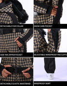 Women's One Piece Ski Suits Slim Waterproof Jumpsuits