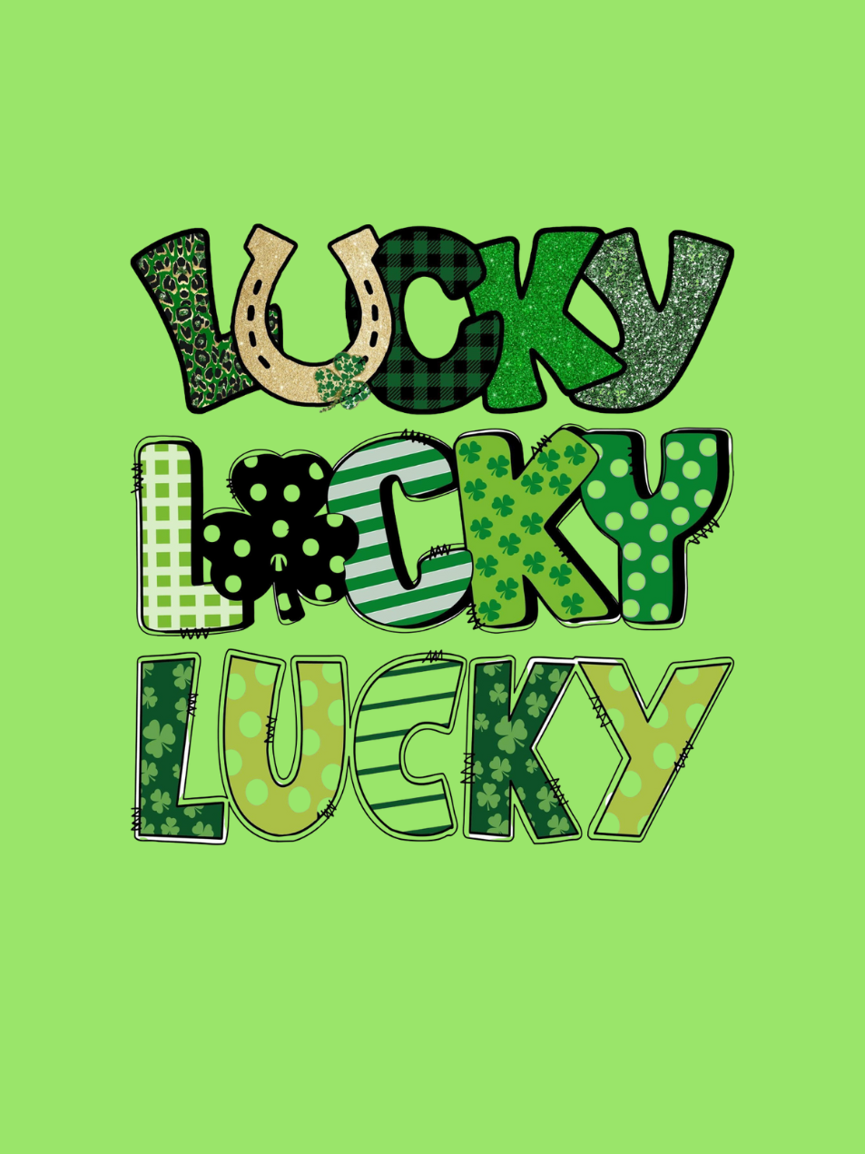 240g Shamrock Dotted Lucky Cotton T-shirt for St. Patrick's Day Emma Bridess