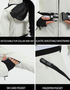 Women's Ski Jacket Snowboard Warm Winter Short Slim Snow Coat Jacket