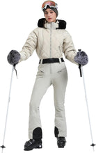 Womens Ski Suits Down One Piece Snowsuit Waterproof Snowboard Jumpsuits