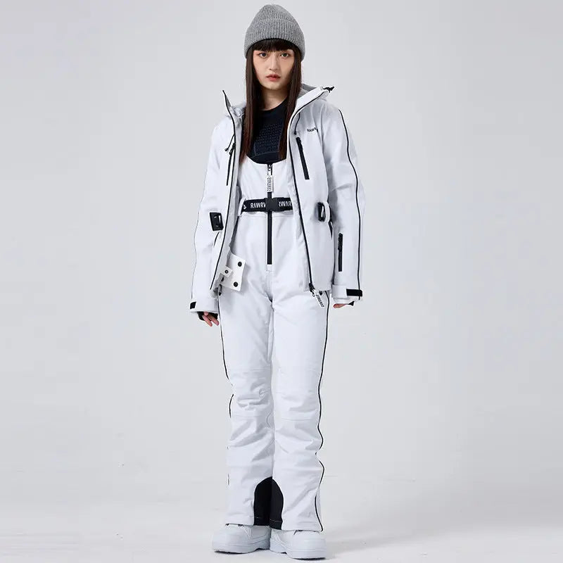 Women’s 2-Piece Snow Suit Set Ski Jacket with Matching Bib Pants