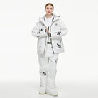 Women’s Ski Outfit Set with Cute Snowboard Jacket and Bib Pants