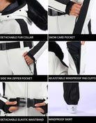 Women's One Piece Ski Suits Slim Waterproof Jumpsuits