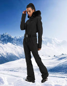 Womens Ski Suit One Piece Snowsuit Snowboard Slim Insulated Jumpsuit