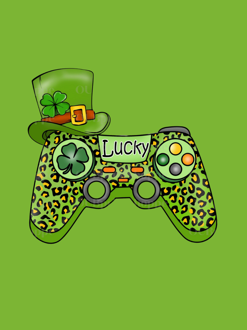 240g Green Saint Patrick Game Printed Cotton T-shirt for St. Patrick's Day Emma Bridess