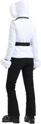 Women's Ski Jacket Snowboard Warm Winter Short Slim Snow Coat Jacket