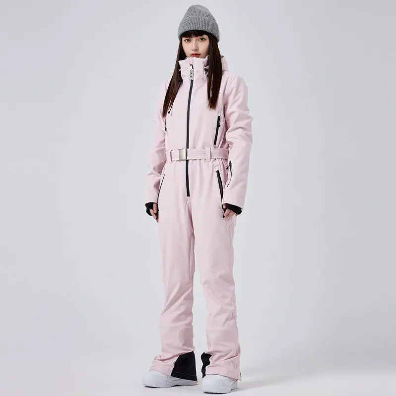 Windproof One Piece Ski Suit for Women Snow Outfit