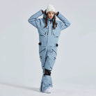 Women’s One Piece Hooded Ski Suit Winter Snowsuit Jumpsuit
