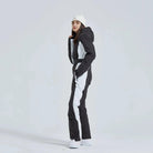 Women’s High Neck Hooded One Piece Ski Suit for Winter Sports