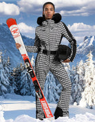 Women's One Piece Ski Suits Slim Waterproof Jumpsuits