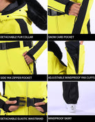 Women's One Piece Ski Suits Slim Waterproof Jumpsuits